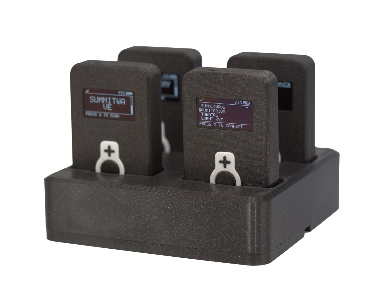 Mehrere Summitwave RX Empfänger in der Docking-Station